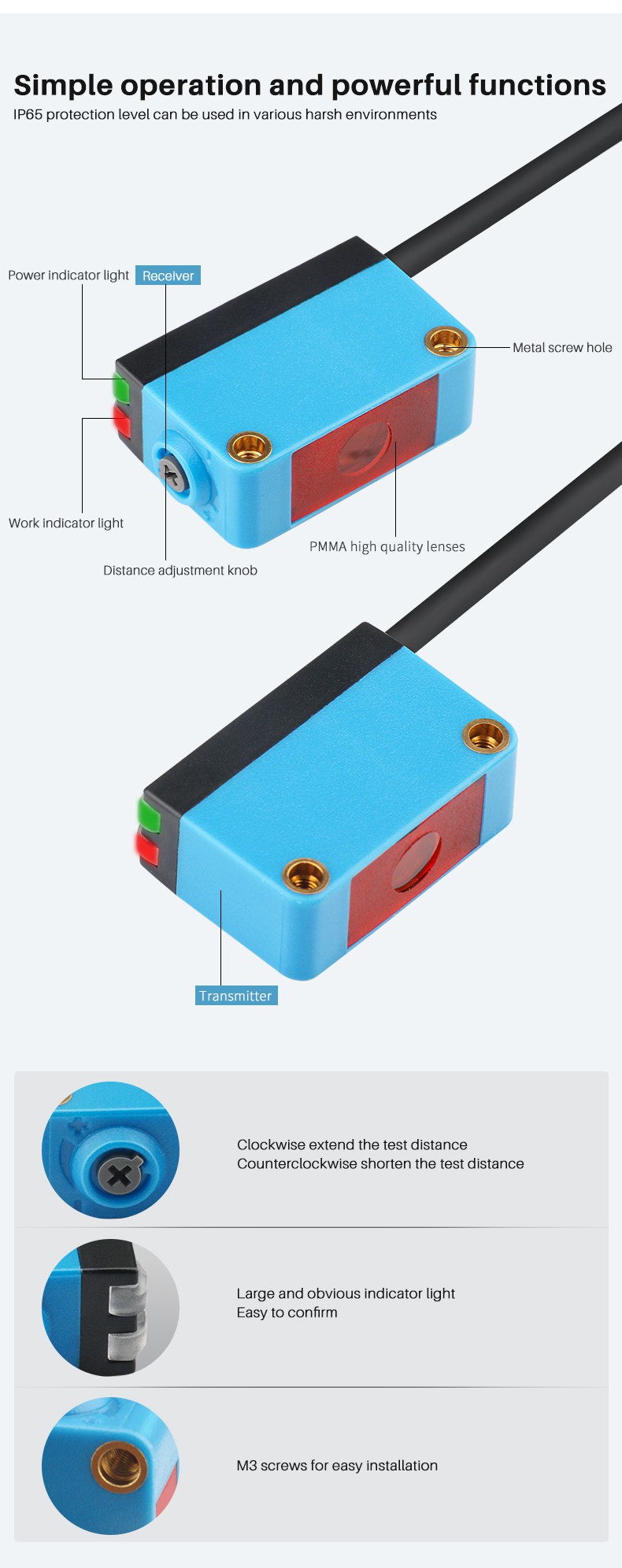 through beam optical sensor 4 through beam optical sensor 4